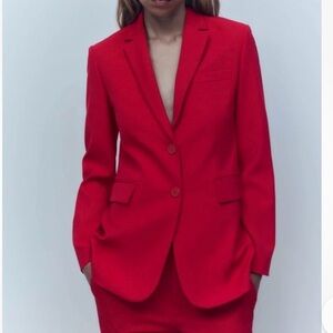 Zara Red Blazer